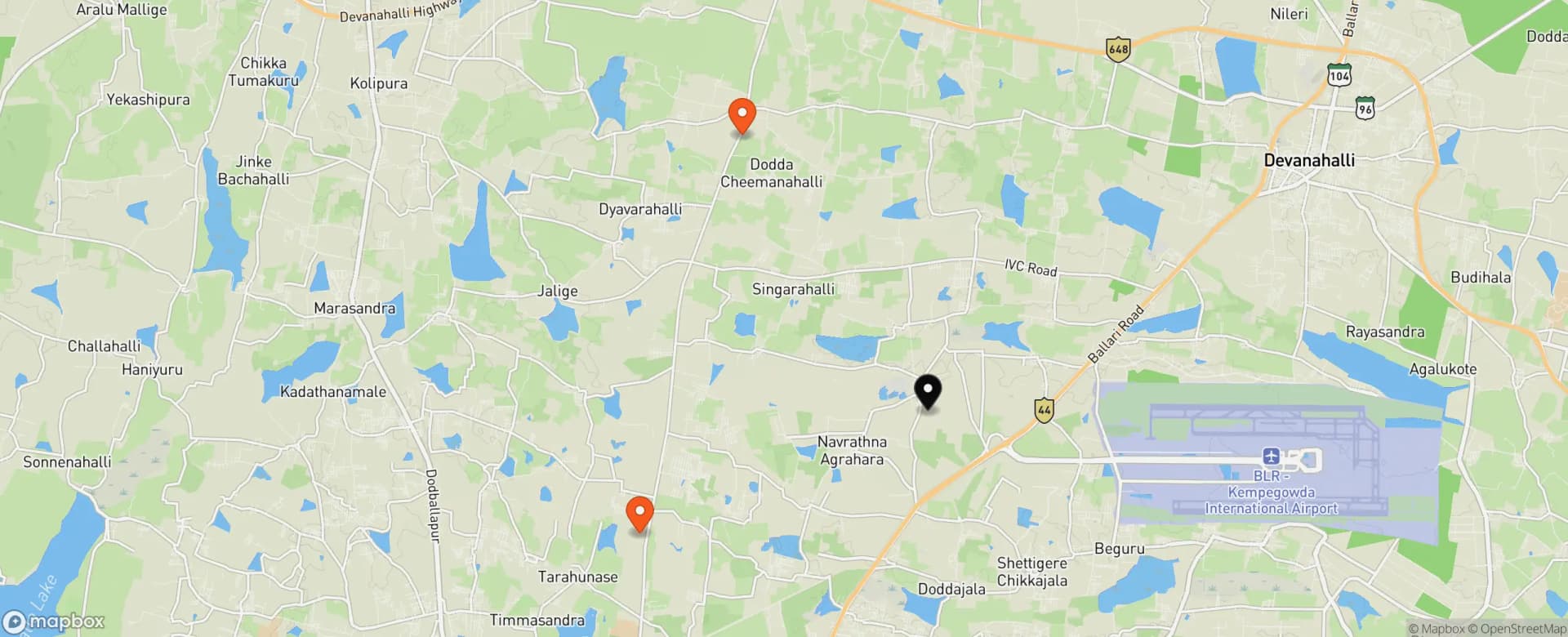Chaprakallu – IVC Road map with 3 covered projects pinned